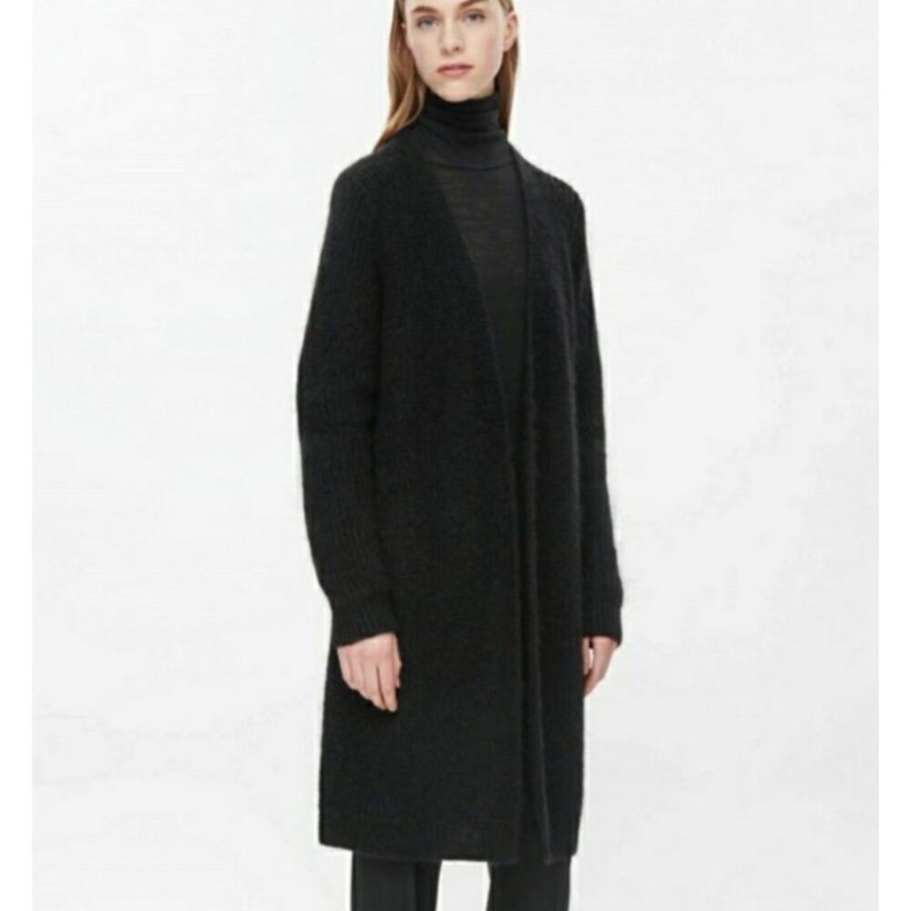 COS wool mohair cardigan black XS